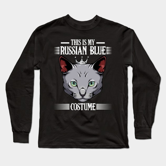 This Is My Russian Blue Costume - Funny Cat Lover Long Sleeve T-Shirt by Lumio Gifts